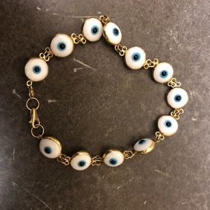 14k gold evil eye bracelets from Greece